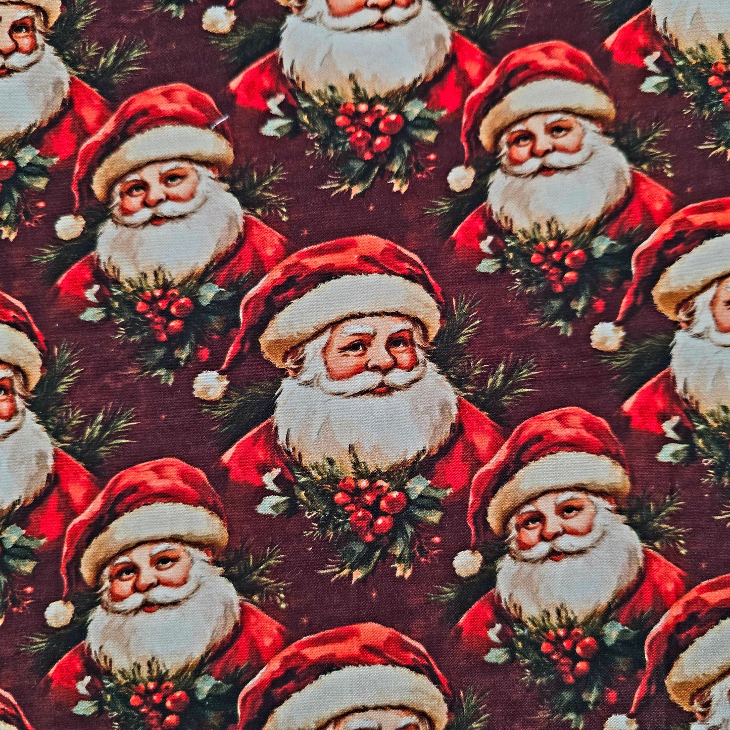 Christmas Fabric Jolly Santa – Long Quarter – 100% Cotton – Craft / Sewing