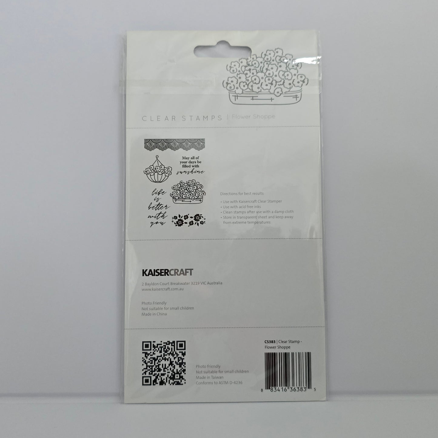 Kaisercraft Clear Stamps – Flower Shoppe – Card Making / Scrapbooking