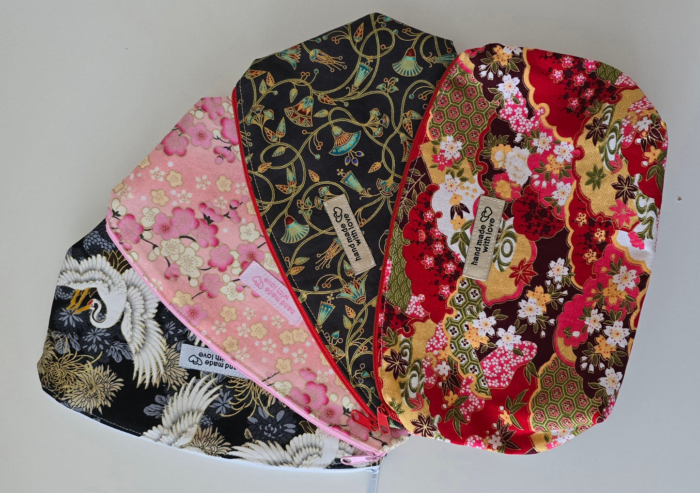 Handcrafted Floral Fabric Cosmetic Bag - UK Made