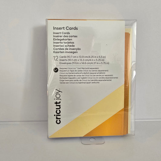 Cricut Joy™ Insert Cards, Cream/Gold Metallic 4.25 in x 5.5 in 12