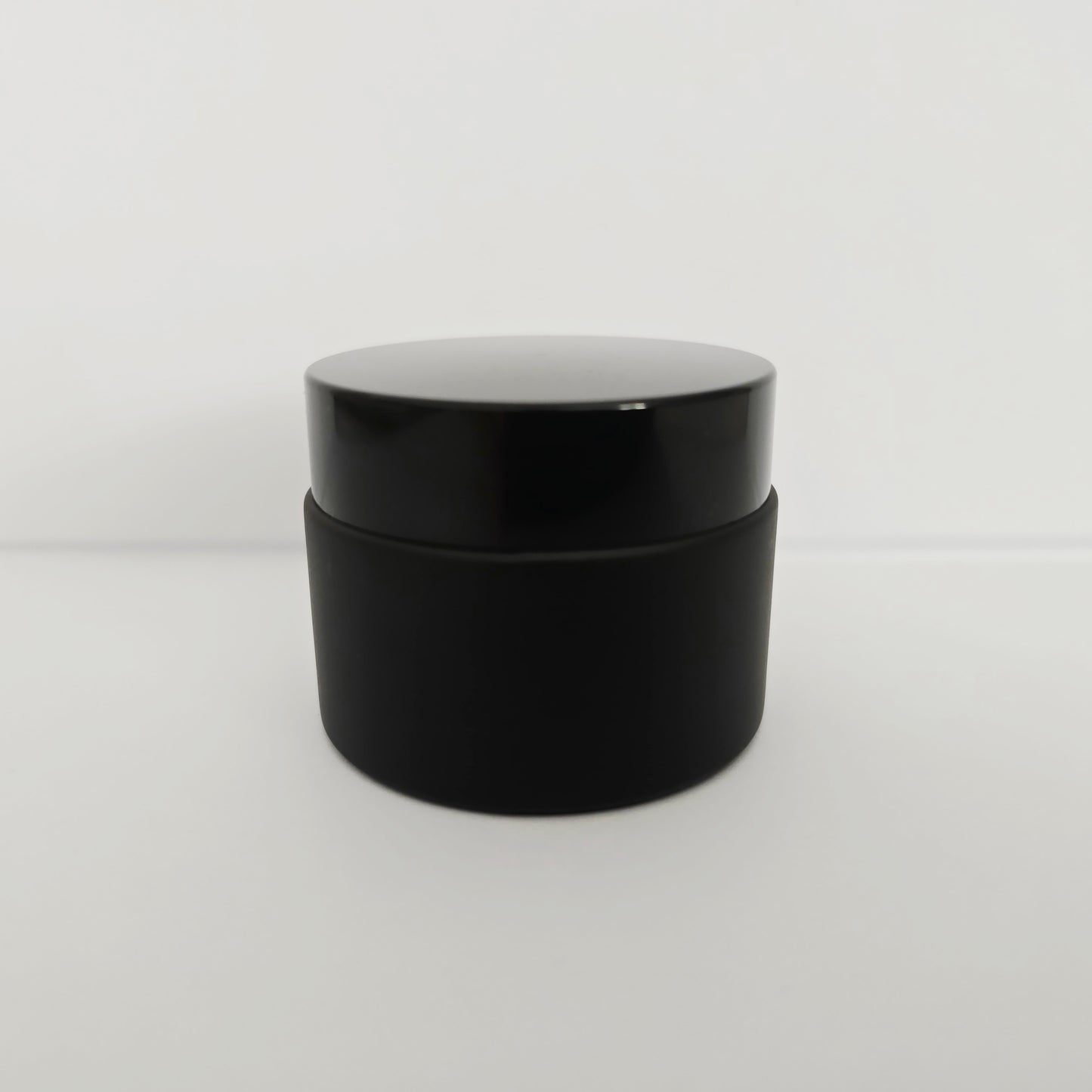 Matte Black Cosmetic Jar 50g – Refillable Cream Container – Minimal Gift Packaging