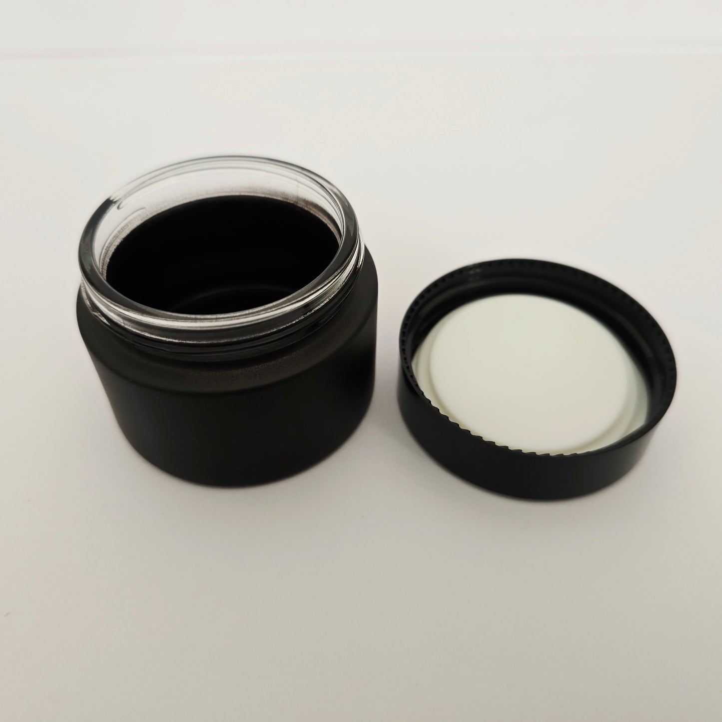Matte Black Cosmetic Jar 50g – Refillable Cream Container – Minimal Gift Packaging