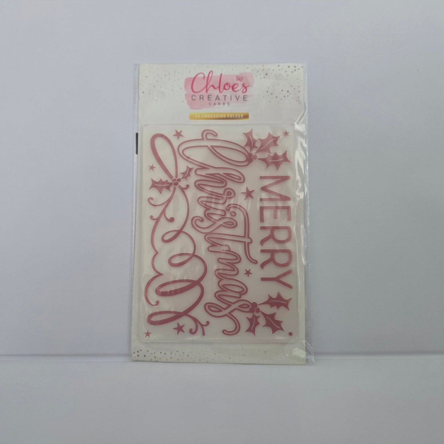 Chloes Creative Cards – A6 Embossing Folder (Merry Christmas)
