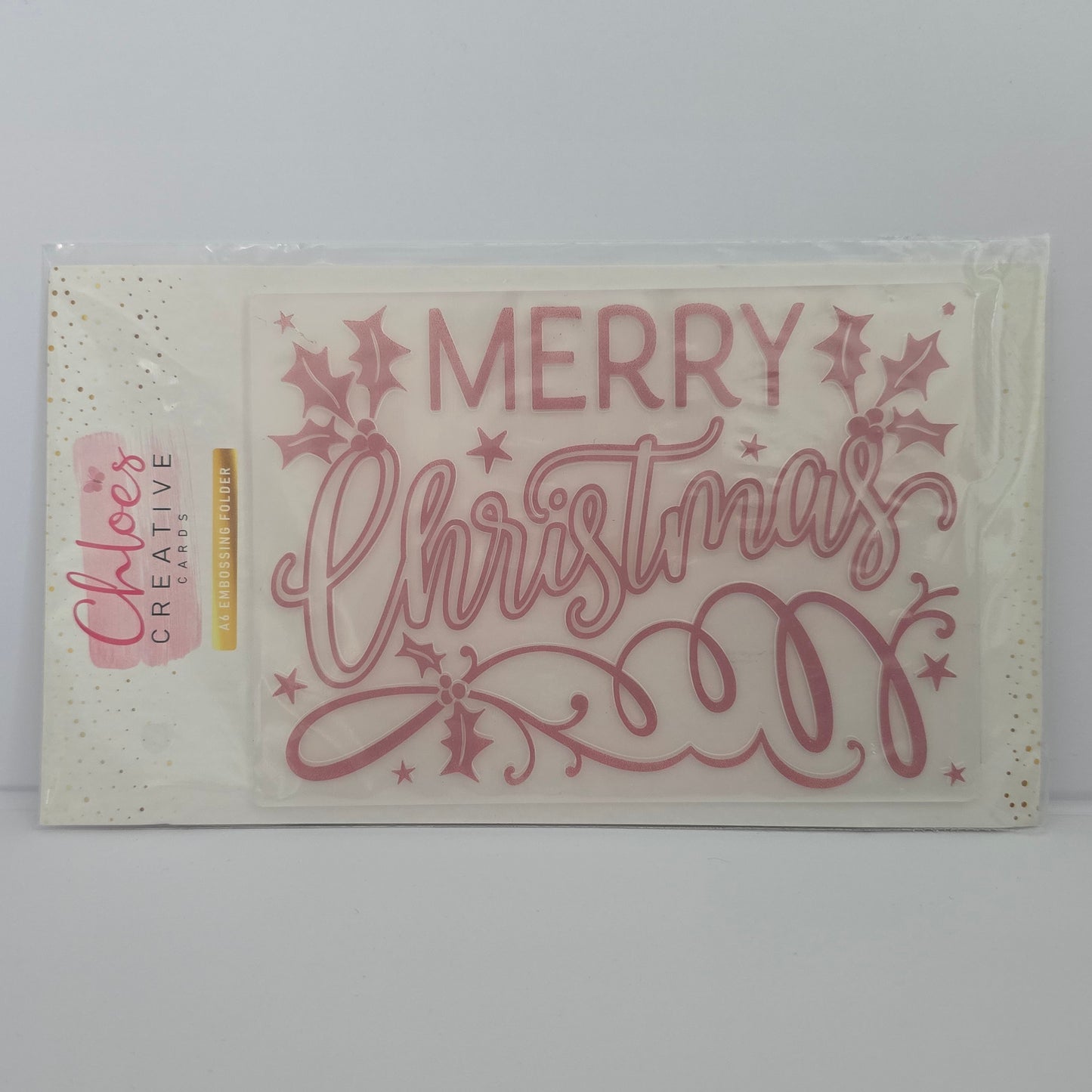 Chloes Creative Cards – A6 Embossing Folder (Merry Christmas)