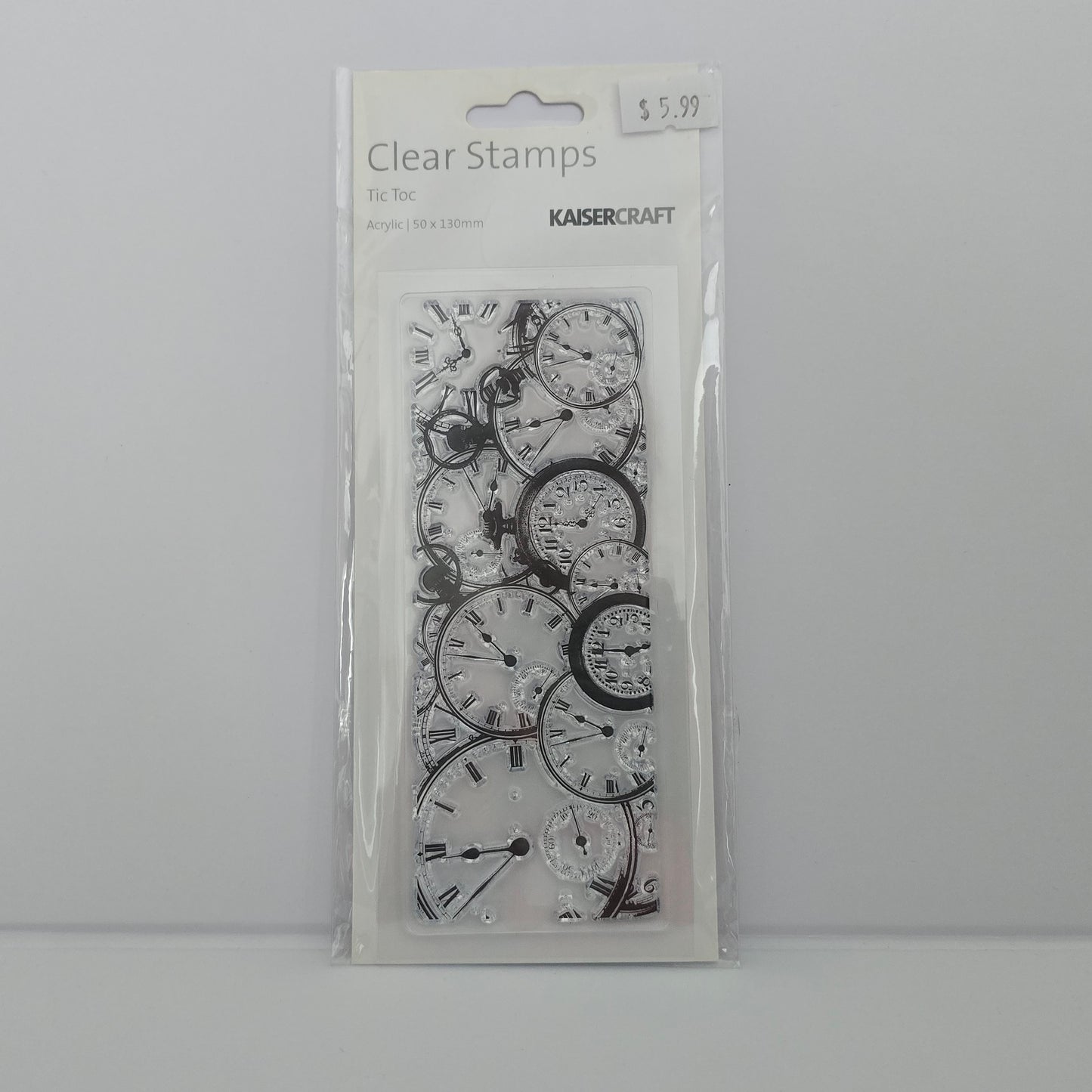 Kaisercraft Clear Stamps – Tic Toc Clock – Card Making / Scrapbooking