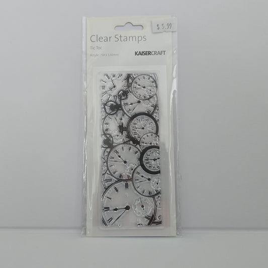 Kaisercraft Clear Stamps – Tic Toc Clock – Card Making / Scrapbooking