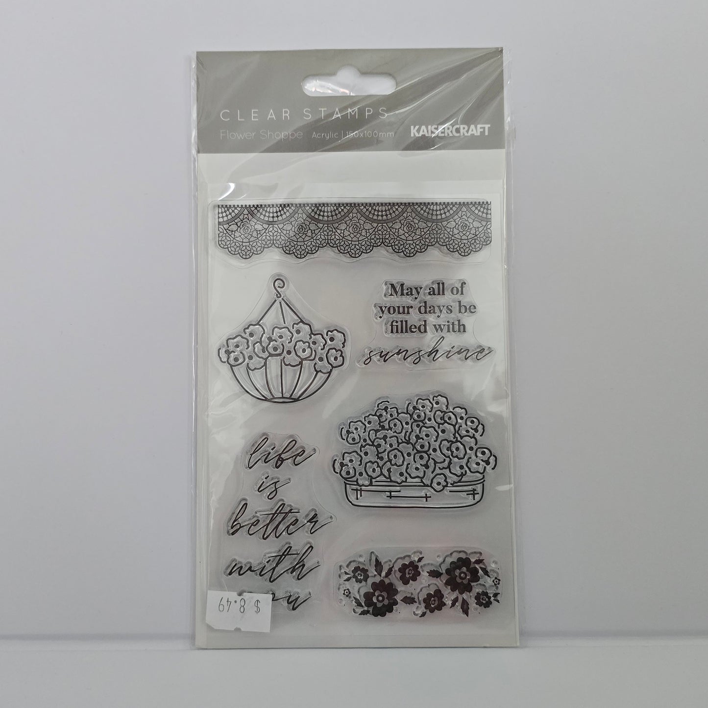 Kaisercraft Clear Stamps – Flower Shoppe – Card Making / Scrapbooking