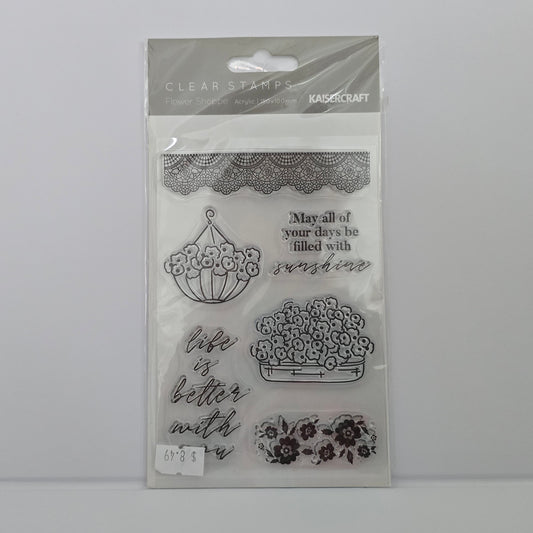 Kaisercraft Clear Stamps – Flower Shoppe – Card Making / Scrapbooking