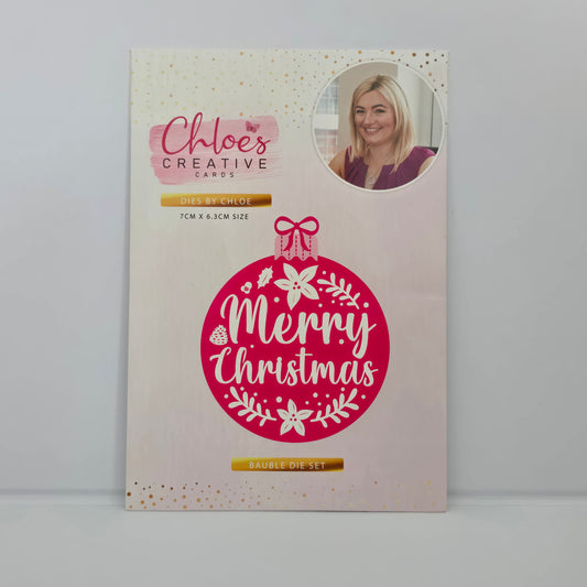 Merry Christmas Bauble Metal Die – Chloes Creative Cards