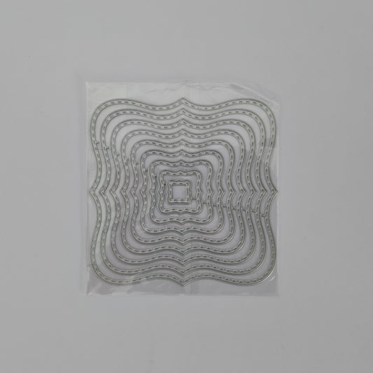 Scalloped Square Layered Metal Die Set – Stitched Frames