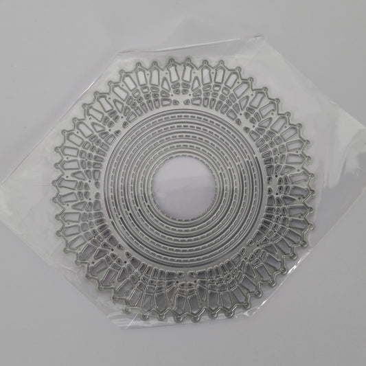 Mandala Circle Metal Cutting Die Set – Layered Doily