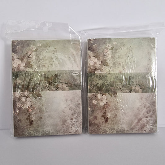 2x Vintage Floral Scrapbook Paper Set – 200pcs Journaling Supplies