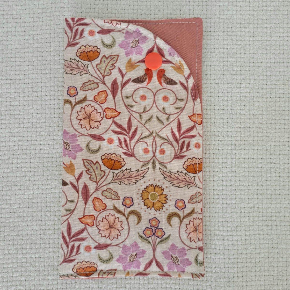 Autumn Floral Book Cover & iPad Sleeve Set, Glasses Case and Wristlet, Handmade Botanical Fabric Accessories
