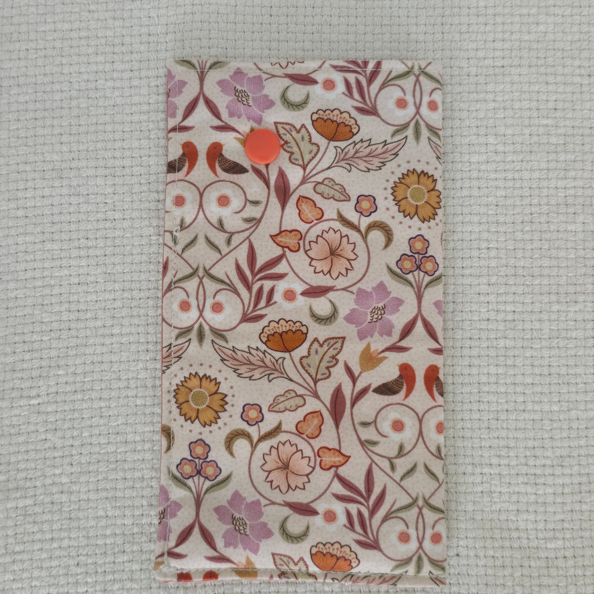 Autumn Floral Book Cover & iPad Sleeve Set, Glasses Case and Wristlet, Handmade Botanical Fabric Accessories