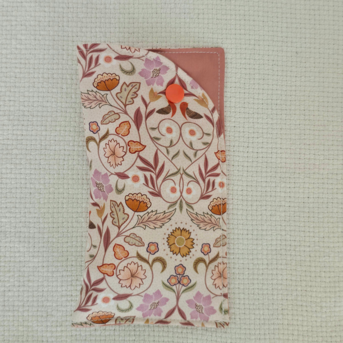 Autumn Floral Book Cover & iPad Sleeve Set, Glasses Case and Wristlet, Handmade Botanical Fabric Accessories