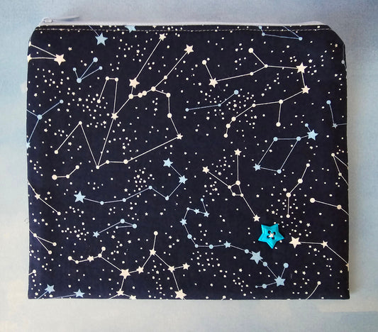 Handcrafted Astrology Fabric Makeup Bag – Men's Toiletry Bag, UK Made