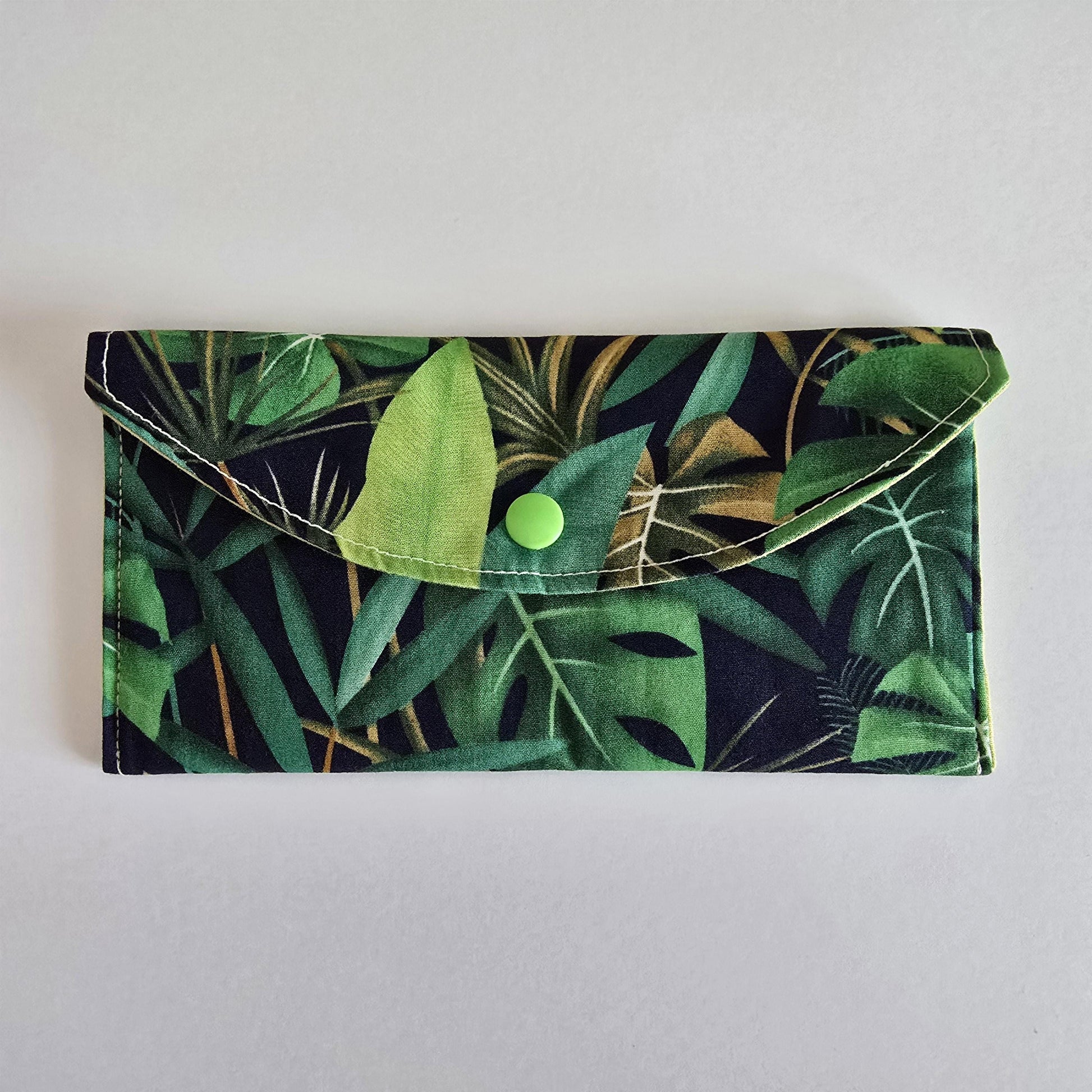 Tropical Fabric Wristlet Keychain: Handcrafted Key Fob