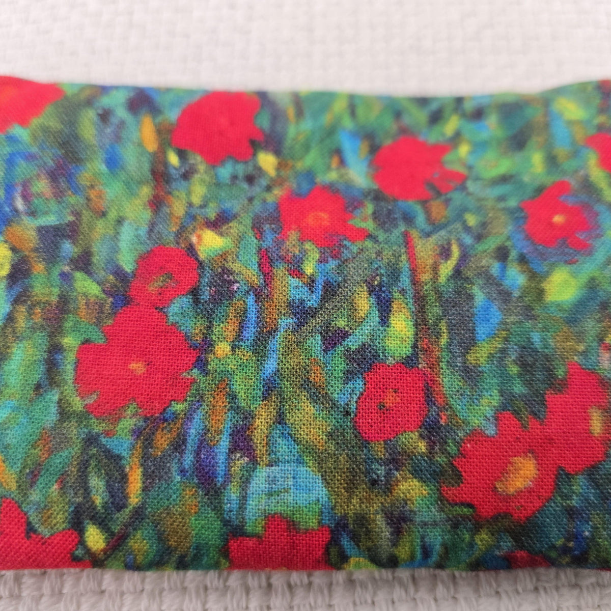 Gustav Klimt Floral Tissue Holder – Zipped Fabric Pouch with Keyring Clip