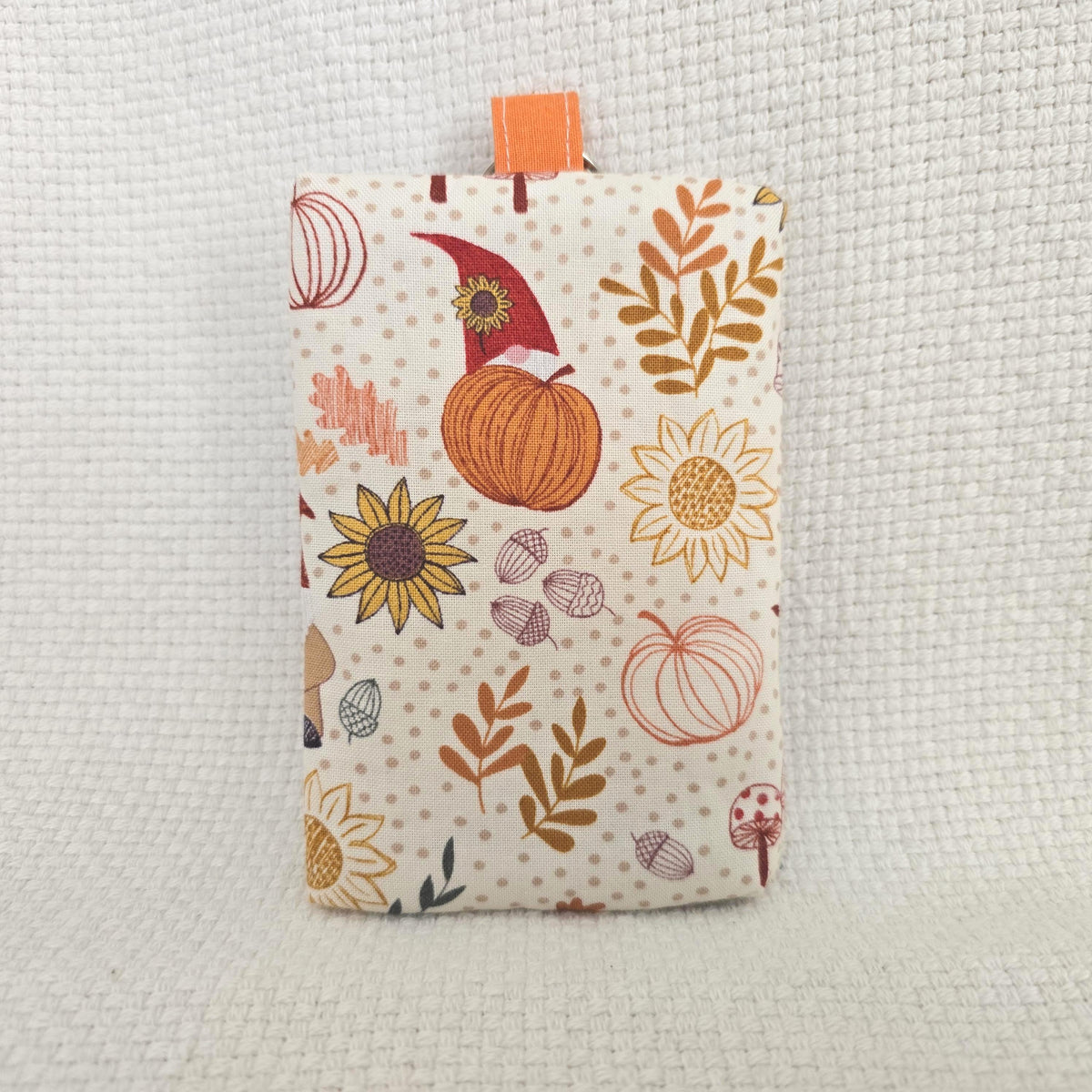 Handmade Autumn Gnome Tissue Holder, Pumpkin Floral Pouch, Keyring Accessory