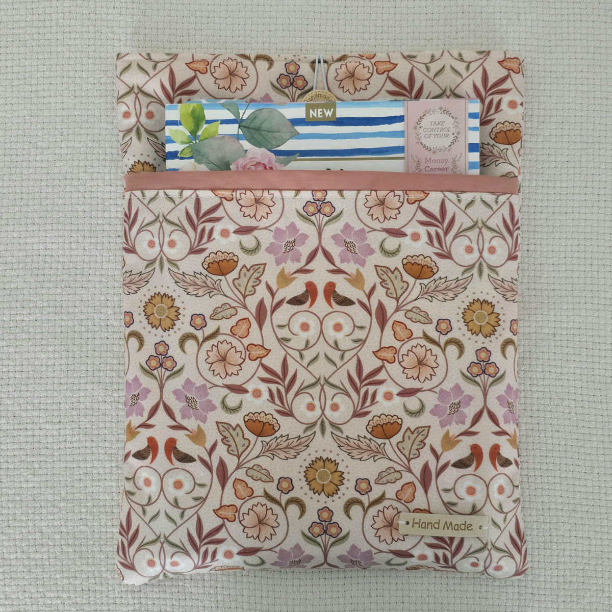 Handmade Woodland Bird Accessory Set – Book / iPad Sleeve, Glasses Case & Wristlet