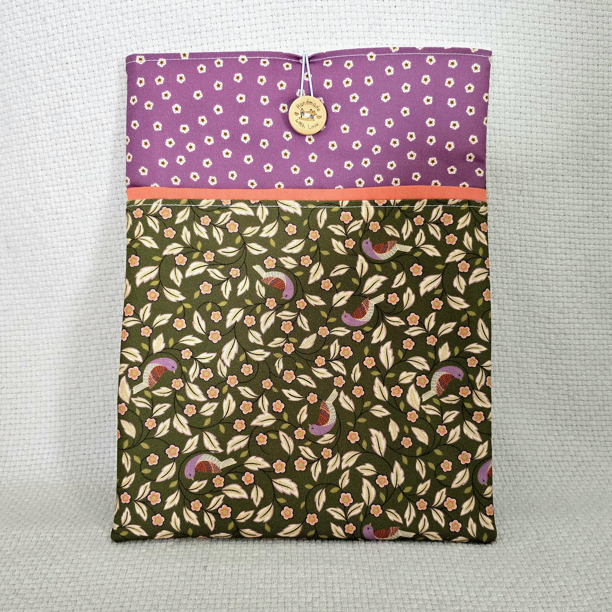 Handmade Woodland Bird Accessory Set – Book / iPad Sleeve, Glasses Case & Wristlet