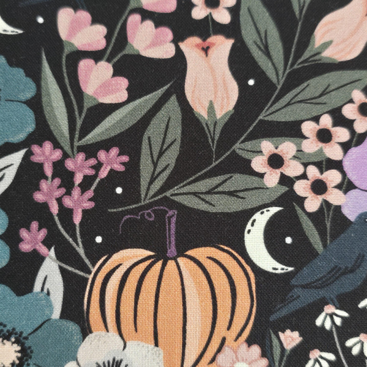 Halloween Floral Book Cover & iPad Sleeve Set, Glasses Case and Wristlet, Pumpkin Handmade Accessories