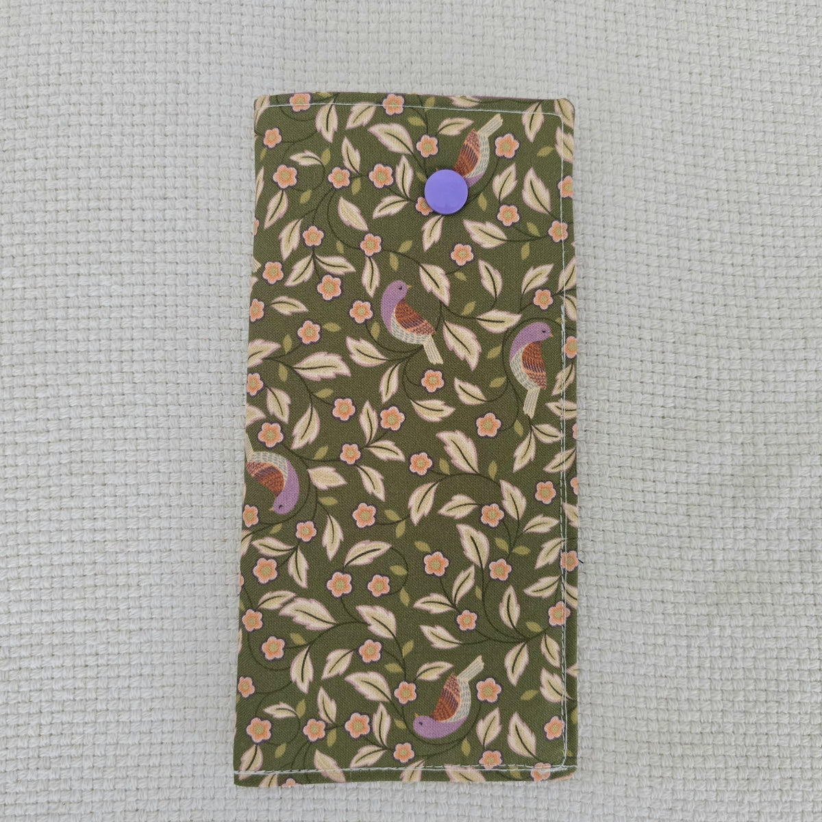 Handmade Woodland Bird Accessory Set – Book / iPad Sleeve, Glasses Case & Wristlet