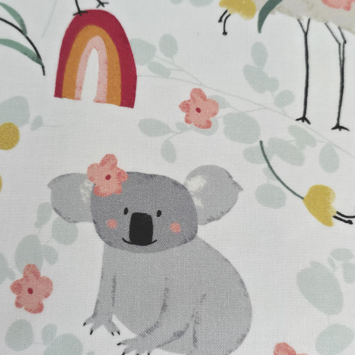 Australian Animals Book Sleeve & Glasses Case Set – Koala Kangaroo Cotton – Handmade Gift